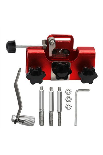 Choice Red Wood And Garden Sharpening With 3 Grinding Rod Woodworking Chainsaw Sharpener Electric Saws Repa