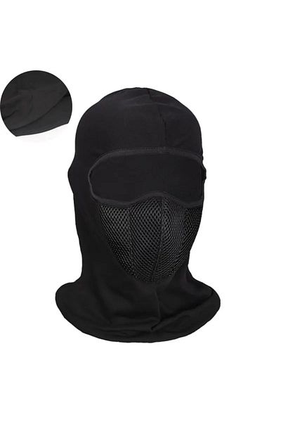 Choice Black Headgear Men's And Women's Summer Outdoor Riding Ice Silk Mask Full Face Neck Fishing Uv Breat