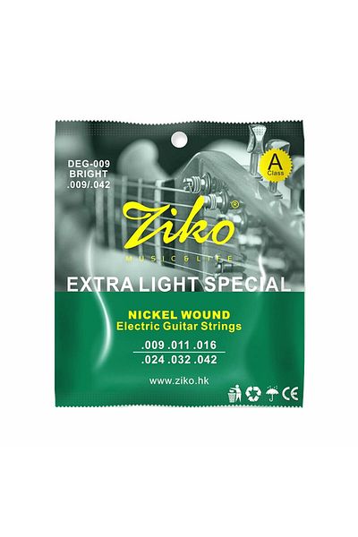 Choice Deg-009 Ziko Deg-009 Electric Guitar Strings Steel Core Surface Coating Nickel Extra Light Special M