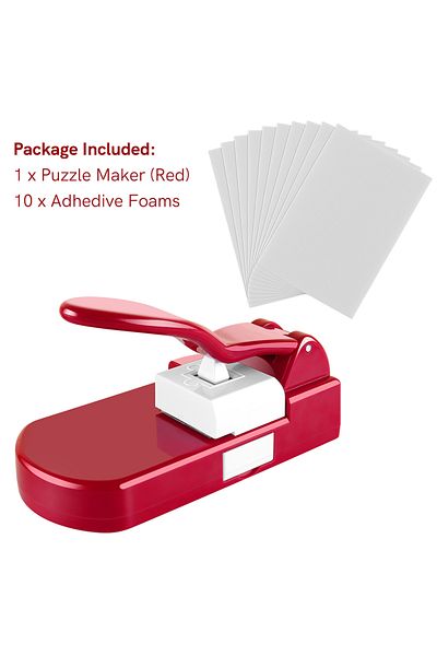 Choice Red New Creative Jigsaw Puzzle Maker Machine Embossing Flower Punch Children's Educational Toys Diy