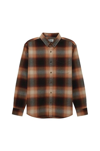 Giordano GiordanoMen's Basket Weave Full Opening Long Sleeve Shirt