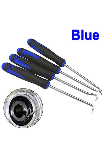 Choice 4PCS 165mm Blue Car Oil Seal Screwdriver Set Hose Removal Hook Set O-Ring Seal Gasket Puller Remo...