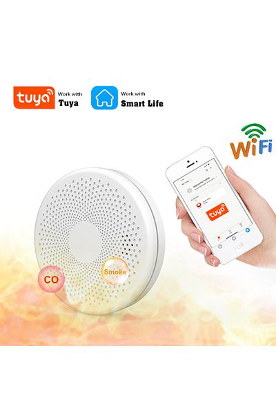 Choice Cs01w Wifi Function 2 In 1 Version Wifi Tuya Smart Co & Smoke Detector Alarm Carbon Monoxide Parlor