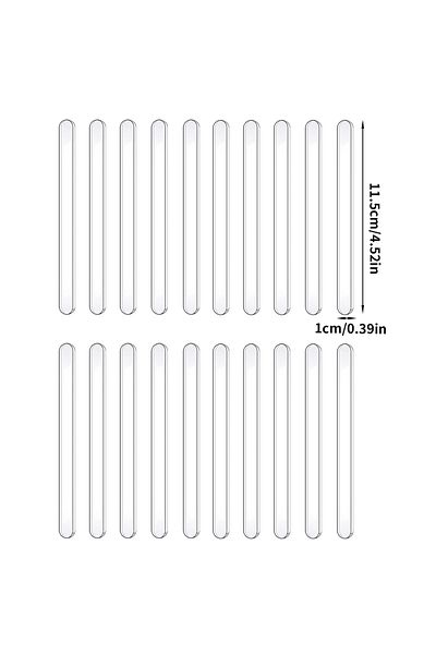 Choice 20pcs 20pcs Acrylic Popsicle Sticks Reusable Ice Cream Sticks Ice Pop Cake Candy Gifts Party Craft S