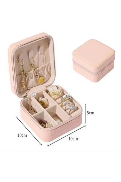 Choice Pink Mini Jewelry Storage Box Portable Home Travel Earrings Necklace Storage Case For Women Ring Org