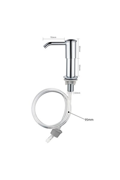 Choice Other silver BAOKEMO Sink Soap Dispenser With Extension Tube Extended Design Spill Prevention Large