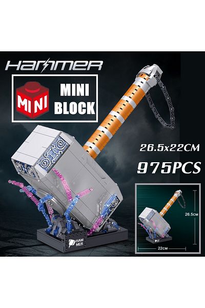 Choice No Retail Box 975pcs Thors Thunder Hammer Heroes Toys Mini Building Block Brick Kid Gift Boys Set