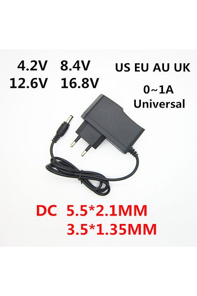 Lincoiah 8.4v 1a Eu Dc Plug 5.5-2.1mm Ac 100-240v Dc 4.2v 8.4v 12.6v 16.8v 1a 1000ma Adapter Power Supply 4.2