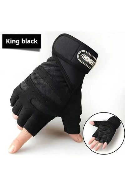 Choice XL Black Fitness Gloves Half Finger Sports Tactics Cycling Outdoor Mountaineering Breathable and Wea