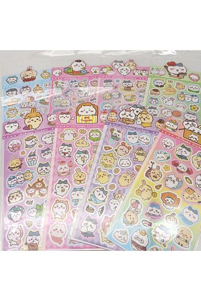 Miniso 20Sheet mix 20Sheets Mix Kawaii Chiikawa Anime Stickers Cute Hand Acount Suitcase Phone Case Laptop