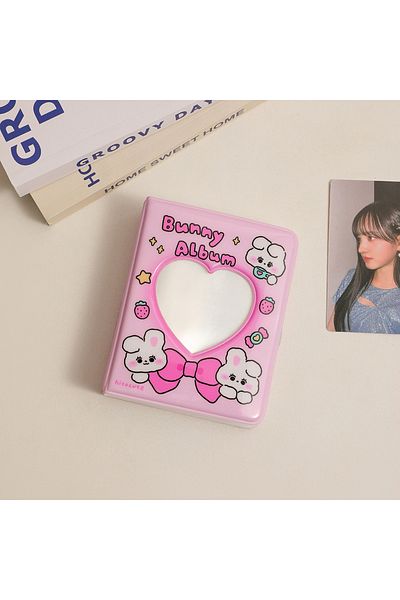 Choice 20sheets Original Heart Photocard Holder PVC Cartoon Album Love Hollow Out Album Card Storage Boo...