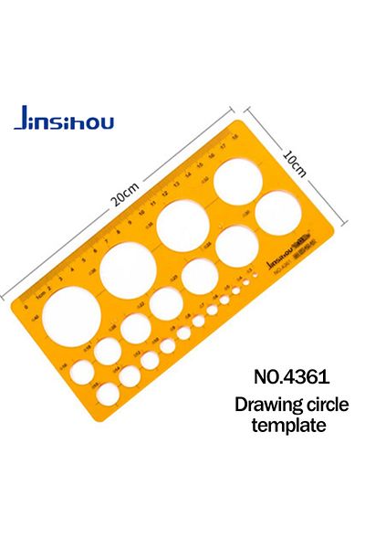 Choice No.4361 Circle Template Durable K Resin Oval Measuring Ruler Digital Drawing For Furniture Architect