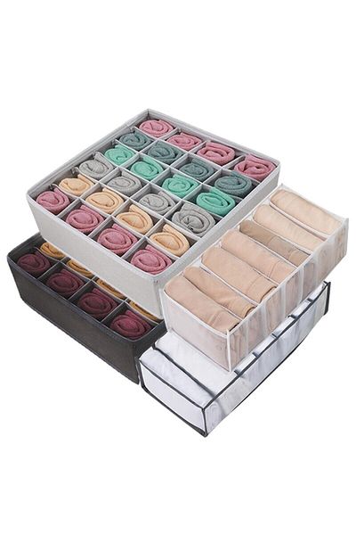 Choice 24 Lattice Non Woven Socks Briefs Underwear Storage Box Collapsible Belt Ties Organizers Box Ward...