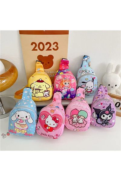Choice Anime Hello Kitty Sanrio Children Chest Bag 산리오 가방 Kuromi Pochacco Messenger Bags Cinnamoroll Pom...