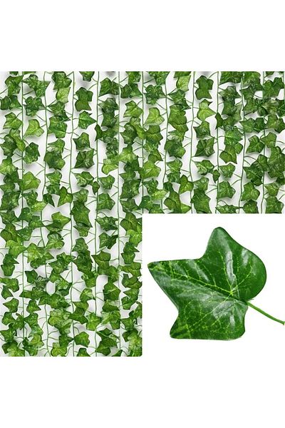 Choice 11m-5 Strings C 4.4/11m Artificial Plant Green Ivy Leaf Garland Fake Plant Creeper Hanging Vine Outd