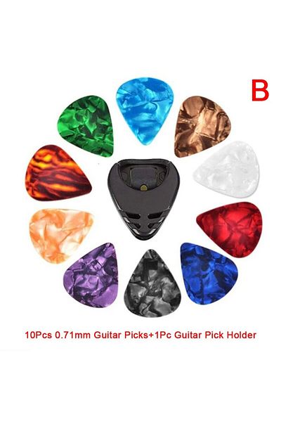 Choice YJOD53-B 10 Pcs Guitar Thumb And Index Finger Pick Mediator Cellul Ul Thumb Random Color Guitar Acce