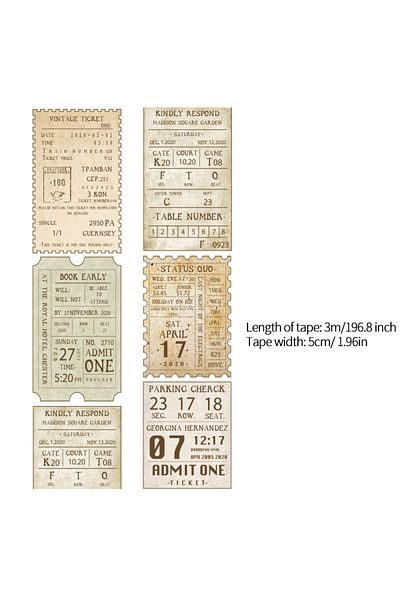 Choice B 1 Roll Vintage Washi Tape European American Retro Style Creative Manual Ledger Decorative Tape, D.