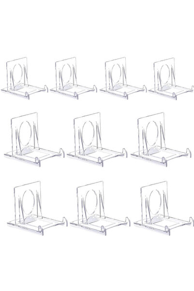 Choice 10 قطع 10/20 قطعة حامل عرض صغير من الأكريليك الشفاف حامل لوحة قابل للت...