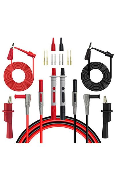 Choice P1308b P1308b 18pcs Test Lead Kit 4mm Banana Plug To Test Hook Cable Replaceable Multimeter Probe Te