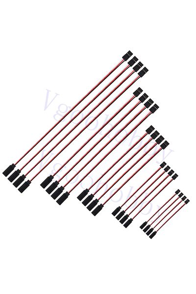 Choice 20Pcs JR Male to Female 3-Pin Servo Extension Cable Wire Connectors for RC Car Helicopter Boat Se...