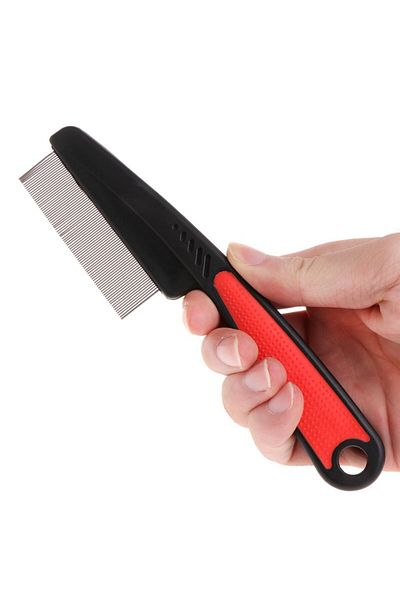 Choice Red Pet Supplies Teeth Shedding Hair Flea Lice Removal Brush Stainlesssteel Comb Deworming Opening K