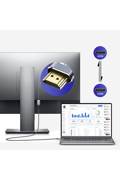 NIERBO 2m HDMI 2.0 Cable 4K HDR 3D High Speed Ethernet Cable for PS3 PS4 Xbox Fire TV Stick Blue Ray Playe