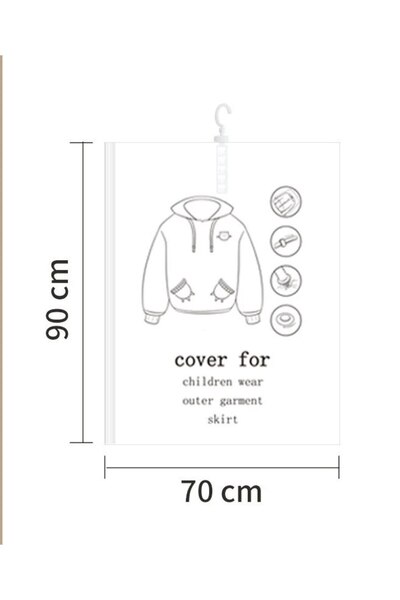 Choice 90x70cm Hanging Vacuum Space Saver Bags Closet Organizer Storage Bags,...