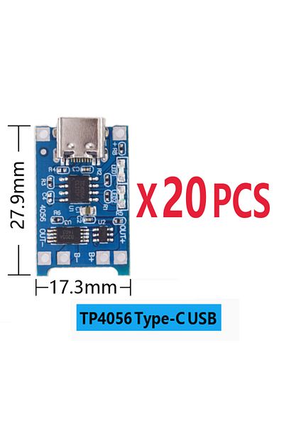 Choice Tp4056 Type-c 20pcs Tp4056 1a 5v Lithium Battery Charging Board Module Mini Usb Micro Usb Type-c In