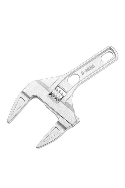 Choice Silver 1pc16-68mm Universal Repair Set Bathroom Hand Tools Large Opening Pipe Wrench Nut Key Adjusta