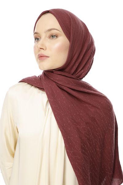 VALORSCARF βαμβακερό σάλι με σχέδιο κισσού