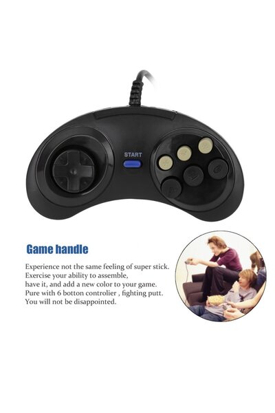 OLOEY Game Controller Sega Genesis Megadrive 16 Bit Handle Controller 6 Button Gamepad for Sega...