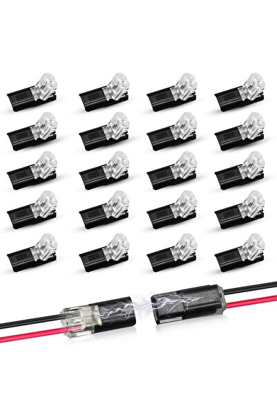 Choice 20 قطعة 10/20 قطعة موصل توصيل مزدوج السلك مع مشبك قفل موصل سلكي LED قا...