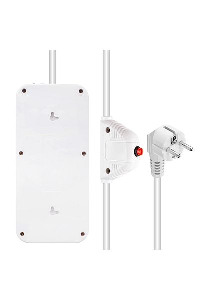 Kelepir Fırsatlar مقبس حراري أبيض مع كابل بطول 1.5 متر - حماية من الطباخ TYPE-C + مقبس متعدد مع منفذ USB