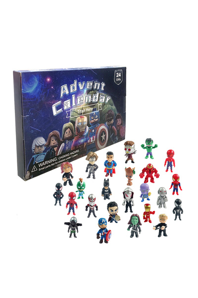 Choice 2 صندوق تقويم عيد الميلاد من Marvel، شخصية الرسوم المتحركة Hulk Mini Q...