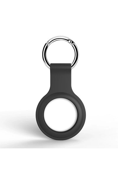 Choice غطاء أسود لحافظة Airtags، غلاف واقي من السيليكون السائل، ملحقات تعقب مضادة للخدش