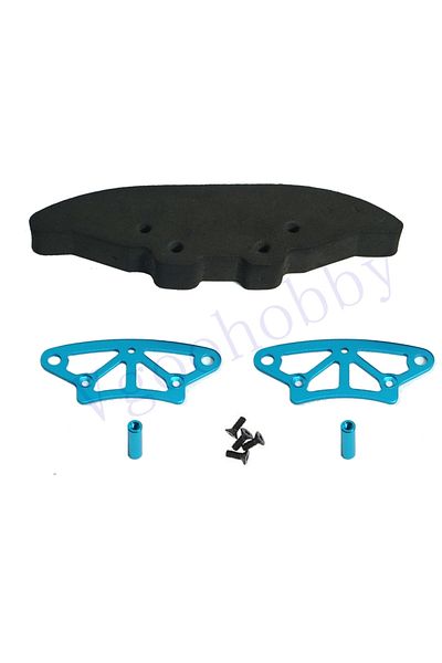 Choice Front Foam Bumper,Aluminum Bumper Rail Upper Plate for HSP Redcat Racing 1/10 RC Drift Car Lightn...
