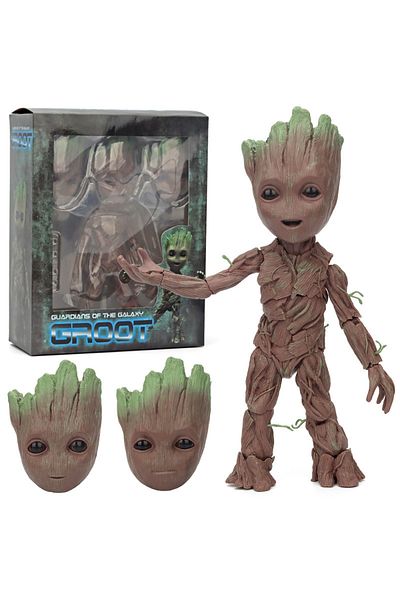 Choice With Package Marvel Guardians Of The Galaxy Groot Cute Baby Tree Man Joints Moveable Bjd Action Figu