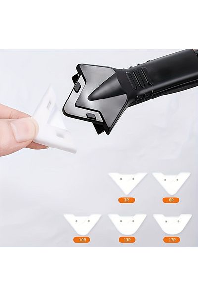 Choice Space Gray 5-in-1 Metal Head Shovel Glue Tool Kit: Silicone Spatula, Caulk Remover, Grout Removal, S