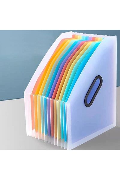 Choice Colorful 1pc Vertical Portable Folder, Expandable Organ Bag, Multi-layer Student Specific Paper Orga