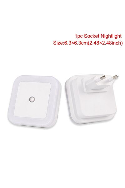 Choice White-eu Plug Wireless Led Night Light Mini Eu Plug Light Control Sensor Children's Room Children's