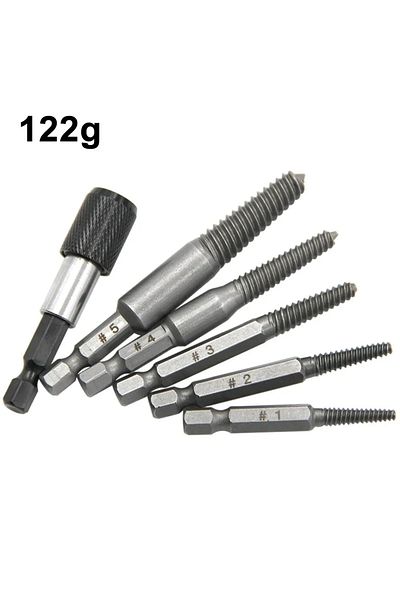 Choice 5pc And 1pc 60mm 5pc Hexagonal Handle Broken Head Screw Extractor 60mm Black Quick Release Electric