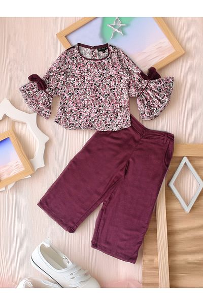 Bella Moda By Styli All-Over Floral Print Round Neck Top & Trousers Co-Ord Sets