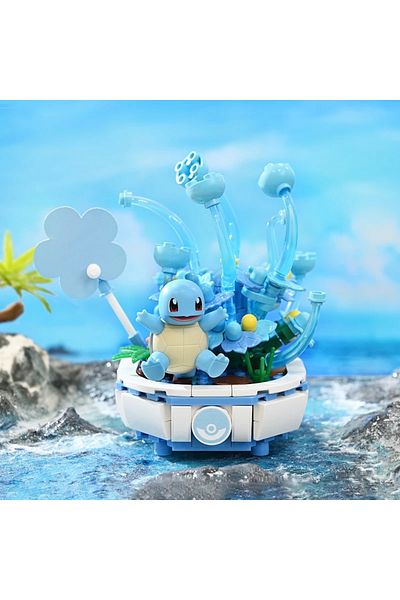 Choice Original Box New Pokemon Building Block Pikachu Charmander Squirtle Model Toy Home Decoration Plant