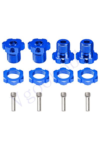 Choice Blue 4pack Aluminum 17mm Splined Wheel Hex Hub Nut For Traxxas E-revo Revo 3.3 E-maxx Summit Slayer