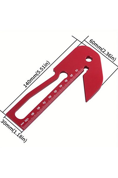 FNICEL Center Finder 45/90 Degree Right Angle Line Gauge, Center Finder Woodworking Square - Aluminum Alloy
