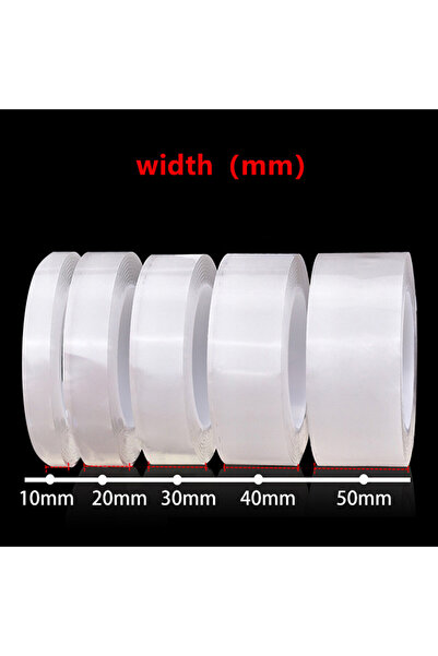 Choice17 30mm 1mm 1m 1/3/5m Nano Tape Double-Sided Adhesive Tape Traceless Waterproof Tape For Bathroom Kitch