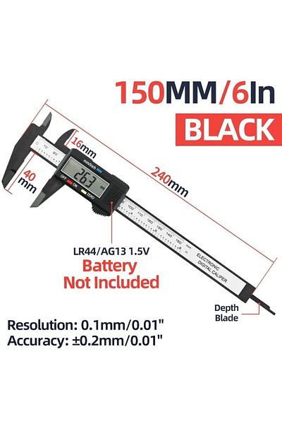 Choice Black Plastic Caliper Pachometer Digital Caliper Electronic Ruler Vernier Digital Caliber Measuring