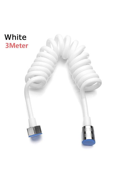 Choice 3 Meters White 1.5/2/3meter Flexible Anti-wrap Telephone Line Style Bath Sprayer Connect Pipe Spring