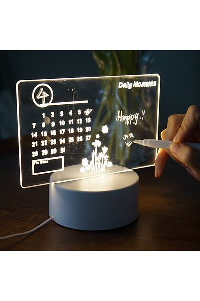 Choice Clear Creative Led Note Board Night Light Usb Rewritable Message Board Warm Soft Light For Children