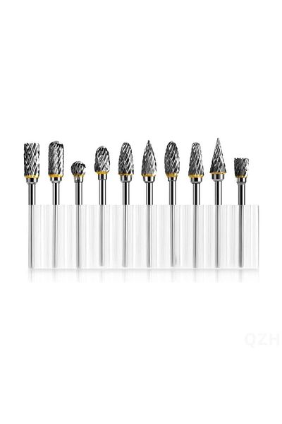 Choice 1 Pcs 10 Pcs 1/8" Shank Tungsten Carbide Milling Cutter Rotary Tool Burr Double Diamond Cut Rotary D